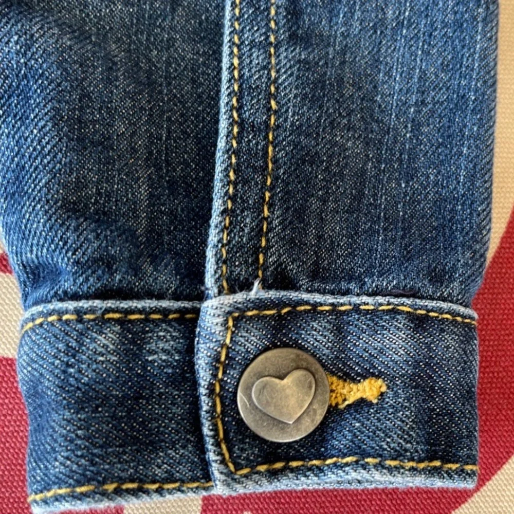 The Childrens‎ Place 2T Denim Jean Jacket Heart Buttons Toddler Kid